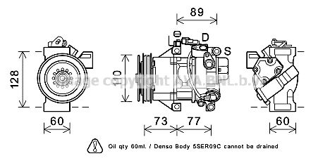 AVA QUALITY COOLING Компрессор, кондиционер TOK629